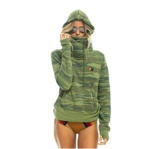 Aviator Nation Camo Ninja Pullover Hoodie Sz Medium